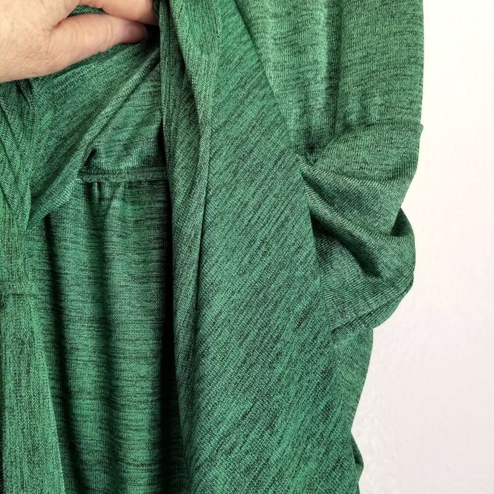 Drew Metallic Emerald Strapless Asymmetrical Dress Sz M Elastic Bodice Low Price - Picture 10 of 11
